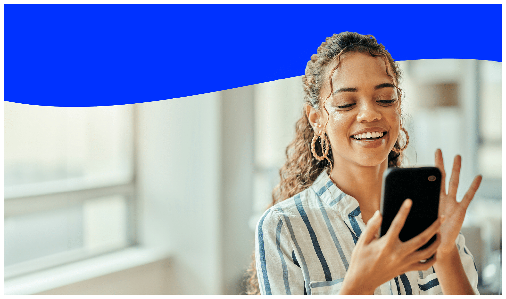 Social media, connection and woman typing on a phone for communication, app and chat. Web, search and corporate employee reading a conversation on a mobile, networking and texting on a mobile app